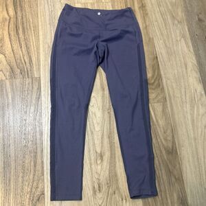 Yogalicious Crop Stretch Pull Up Leggings Medium Polyester‎ Blend Gray 26X26"